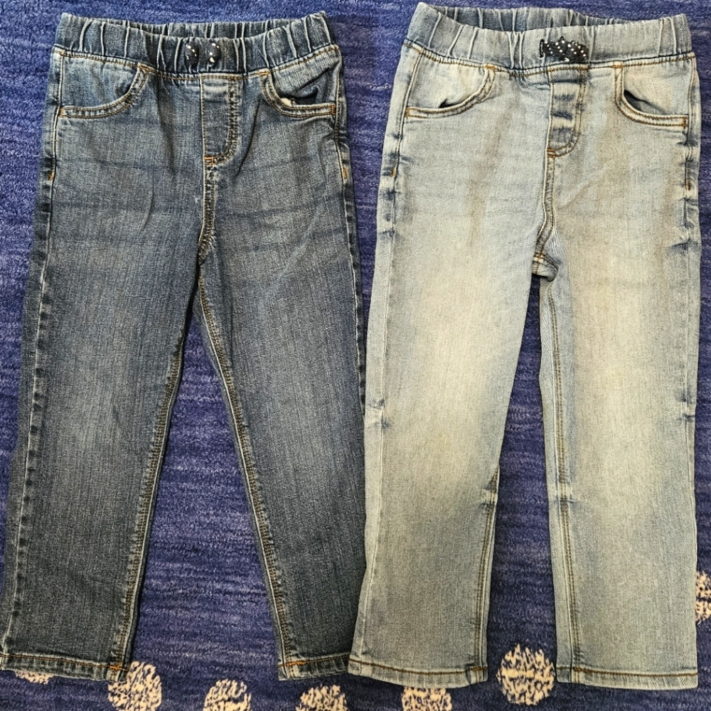 2 Boys Denim Jeans - Dark Blue and Light Blue